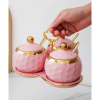 Nordic Light Luxury Seasoning  Jar Set Pink